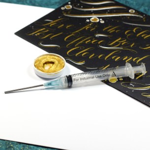 This syringe is perfect for rehydrating watercolors or diluting ink.