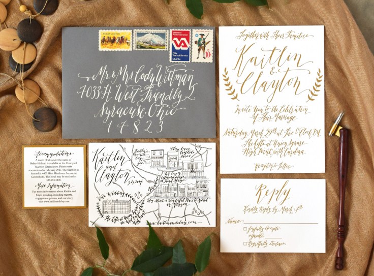Kaitlin Style Wedding Invitation Suite | The Postman's Knock
