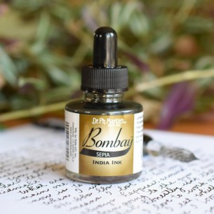 Dr. Ph. Martin's sepia ink is an antique-inspired brown/gray tone. I love it for writing letters!