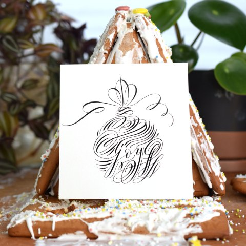 flourished holiday ornament